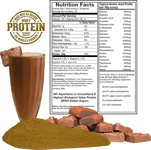 Miniatura 4 de Pure 100% - Proteína de suero sin desnaturalizar alimentada con pasto, baja en carbohidratos, baja en grasa, doble sabor a chocolate holandés