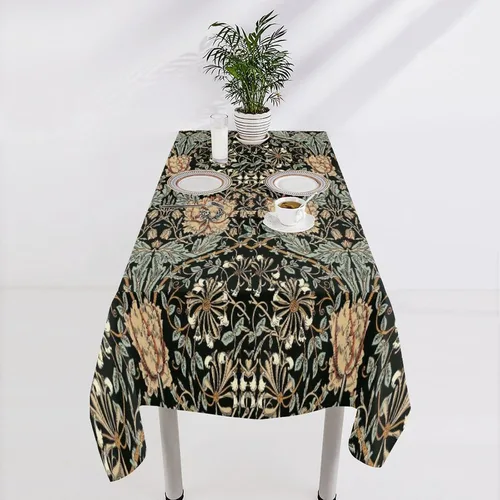 Miniatura 360 de Mantel Floral Retro de Pájaros, Diseño Original Bohemio William Morris Estampado Cubierta de Mesa para Hogar Picnic Fiesta Comedor Cocina William