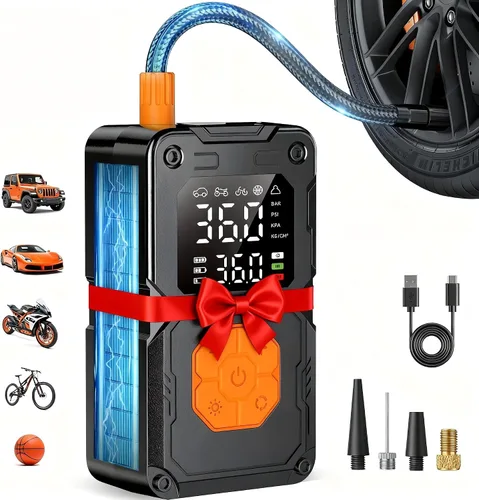 Inflador de neumáticos, compresor de aire portátil, bomba de aire inalámbrica de 150 PSI para neumáticos de automóvil, bomba de neumáticos de