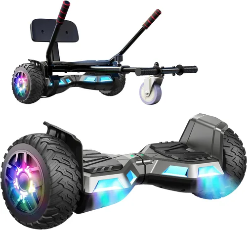 Miniatura 13 de LIEAGLE Scooter with Seat Attachment, 6.5" Scooters Go Kart Combo with Colorful LED Lights & Bluetooth, for Kids Boys Girls Adults All Ages 6.5