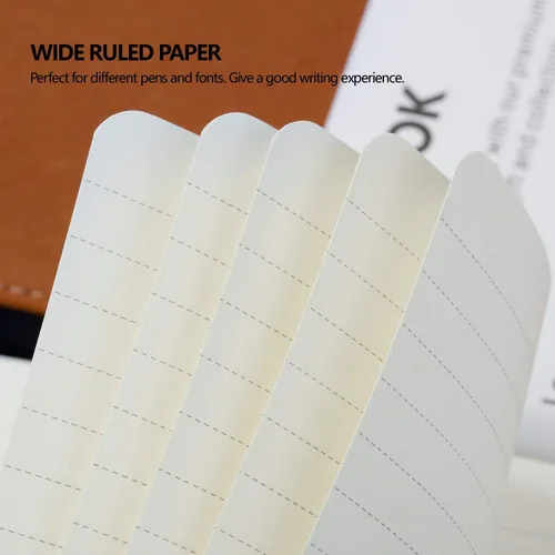 Miniatura 4 de Lemome Cuaderno Clásico Grueso con Presilla para Bolígrafo - Cuaderno de Escritura A5 Rayado Universitario de Tapa Dura con Bolsillo + Separadores