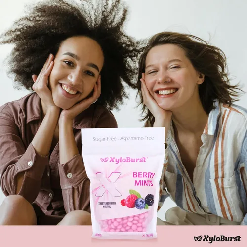 Miniatura 6 de XyloBurst - Mentas de Xilitol Menta para aliento fresco sin azúcar para la salud oral Sin gluten, veganas, aptas para keto Mentas libres