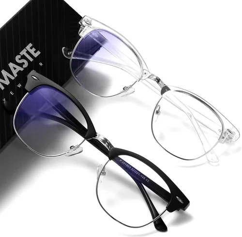 Miniatura 10 de Gafas de Luz Azul para Mujer/Hombre Gafas de Computadora de Luz Azul para Mujeres/Hombres A04-cristal marco plateado