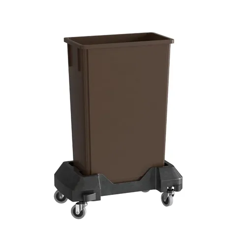 Miniatura 21 de Bote de basura Slim Jim negro de 23 galones con carrito