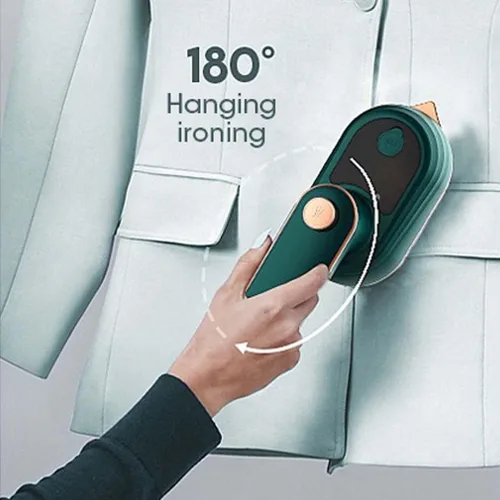 Miniatura 3 de Plancha rotativa y vaporizadora, mini plancha portátil 2 en 1, plancha de mano para ropa, planchado en seco y húmedo giratorio de 180 grados