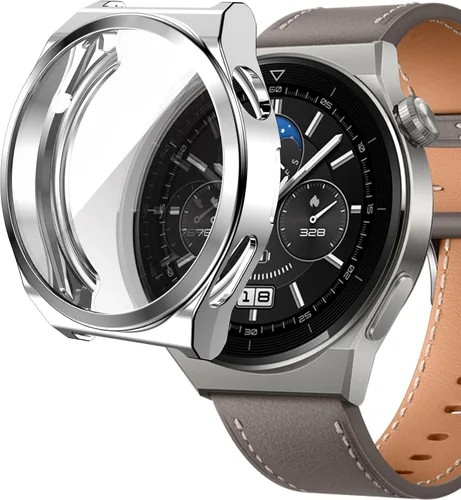 Miniatura 8 de FitTurn Funda protectora de 1.693 in y 1.811 in para Huawei Watch GT3 Pro, protector de pantalla general ultrafina TPU HD transparente
