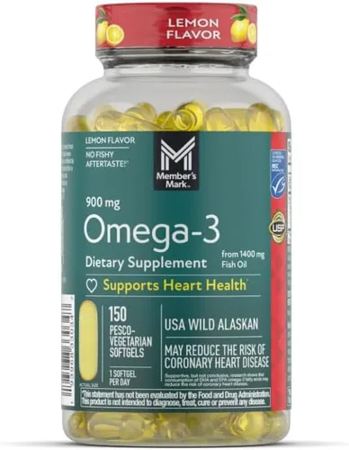 900 mg de Omega-3 de cápsulas blandas de aceite de pescado, 150 ct.