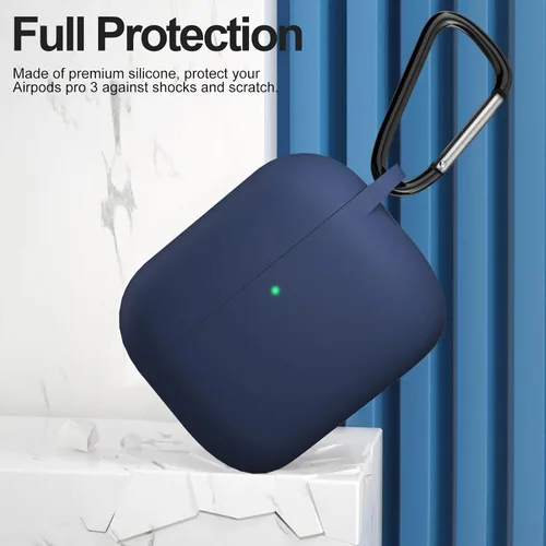 Miniatura 2 de Compatible con AirPods Pro 3, funda protectora de silicona suave con kit de limpieza de llavero para mujeres y hombres para Apple AirPods Pro de 3ª