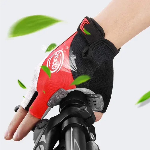 Miniatura 18 de CXWXC Guantes de ciclismo para hombres y mujeres – Guantes de ciclismo transpirables de gel para bicicleta de montaña – Guantes antideslizantes