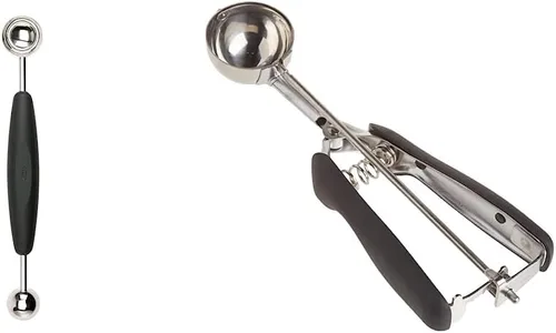 OXO Good Grips Melon Baller Silver & Good Grips - Cuchara mediana para galletas