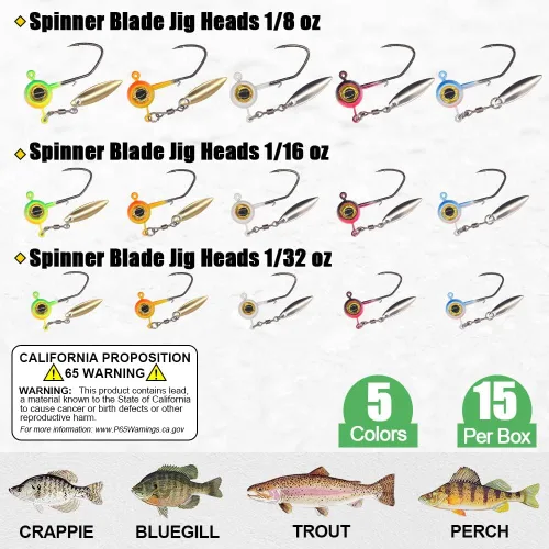 Miniatura 4 de Kit de Señuelos para Crappie - Plásticos - Cabezas de Jig - Kit de Shad - Minnow - Señuelos de Pesca para Crappie - Panfish - Bluegill - Kit de 40