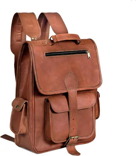 cuero Mochila vintage de cuero de grano completo para laptop, mochila hecha a mano, calidad premium y encanto clásico, mochila de cuero para hombres