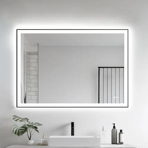 Miniatura 18 de Espejo de baño LED de 24 x 32 pulgadas con luces – antiniebla, regulable, retroiluminado e iluminado frontalmente, espejo de tocador iluminado