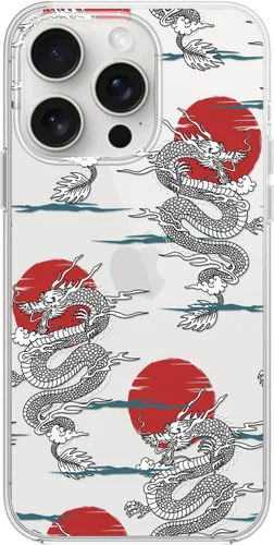 Miniatura 29 de Blingy's Funda para iPhone 15 Pro, lindo estilo de gato con patrón de flor de cerezo divertido diseño de animales de dibujos animados, funda Gato