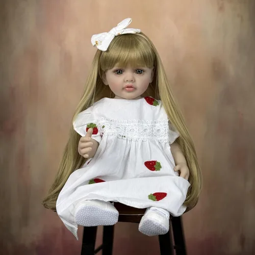 Miniatura 28 de 20 pulgadas dormido bebé Reborn 3D pintura piel con venas visibles cuerpo muñeca de tela, vinilo suave juguete de niña recién nacida como un Muñeca
