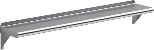 Miniatura 15 de AmGood Estante de pared de acero inoxidable de 60 pulgadas de largo x 6 pulgadas de profundidad Certificado NSF Estantería de metal