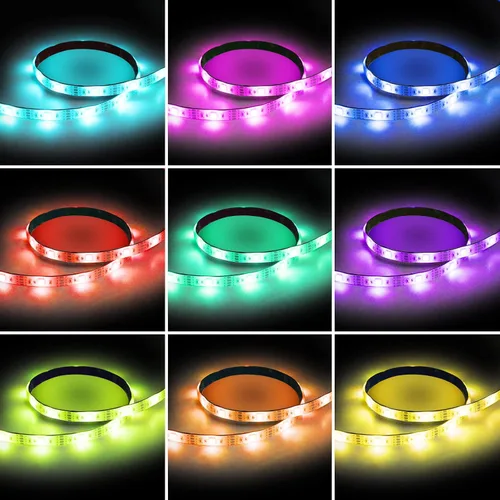 Miniatura 5 de Tiras de Luces LED USB RGB Arcoíris Persiguiendo Tiras de Luces LED TV Retroiluminación con Control Remoto de 17 Teclas Tiras de Luces Cambiables
