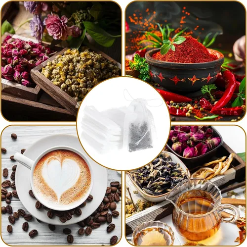 Miniatura 4 de 1000 bolsas de té para té de hojas sueltas, desechables, con cordón, bolsas de té vacías, bolsas de filtro de té a granel, bolsas vacías para té