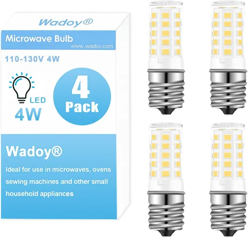 Miniatura 8 de Wadoy Bombilla de microondas compatible con LG, Frigidaire, Kenmore, Whirlpool, GE Range Microondas, 6912W1Z004B 125V 30W E17, bombilla de repuesto
