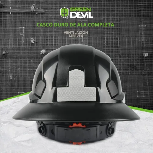 Miniatura 5 de Casco de seguridad de construcción ventilado de ala completa, casco de seguridad aprobado por la OSHA Cascos De Construcción, cascos de trabajo