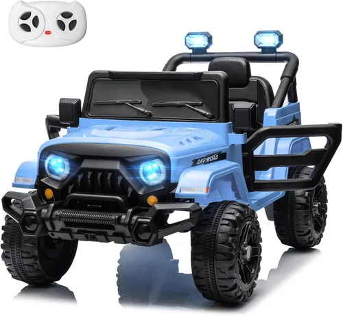 Miniatura 8 de MINIATURE MOTORS Camioneta eléctrica de 12 V para niños con control remoto, motores gemelos de 35 W, velocidad máxima de 3.5 MPH, reproductor