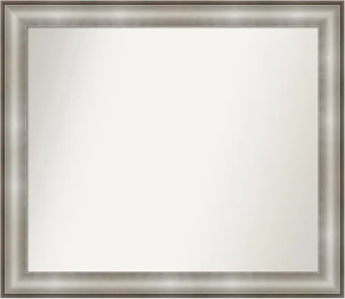 Miniatura 39 de Amanti Art Espejo de baño plateado para sobre fregadero, 28 x 47 pulgadas, espejo rectangular de plata imperial, marco de madera tradicional de gran