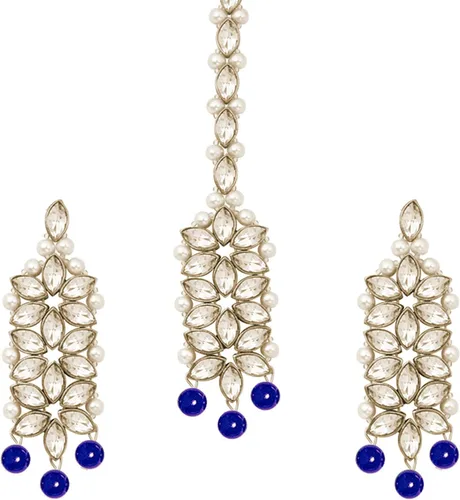 Miniatura 5 de Wedding Party Wear Bridal Jewellery Choker Long Pearl Necklace Earrings Maang Tikka Indian Traditional Set for Women