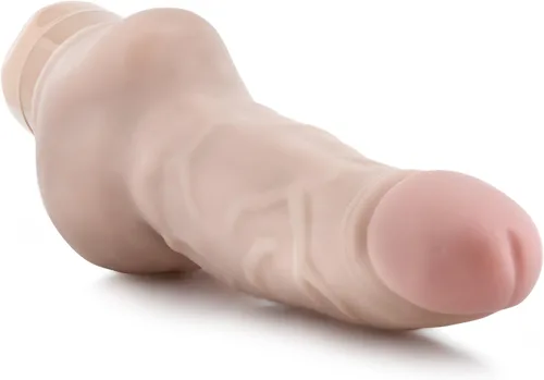 Miniatura 5 de Blush Dr. Skin: Cock Vibe-12 Consolador vibrador de 8 pulgadas ~ Consolador delgado de sensación real de 1.5 pulgadas de ancho ~ Estimulador