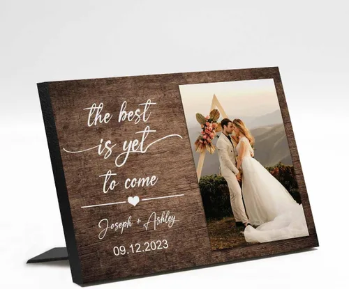 Miniatura 19 de Marco de fotos de boda personalizado con nombre de foto, regalos de boda personalizados para parejas, marco de fotos de boda personalizado, regalo