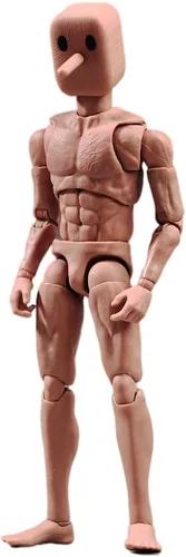 Miniatura 9 de Fremego Figura de acción masculina a escala 1/12, figura muscular súper flexible y fuerte de 6 pulgadas, cabeza cuadrada, figura de acción
