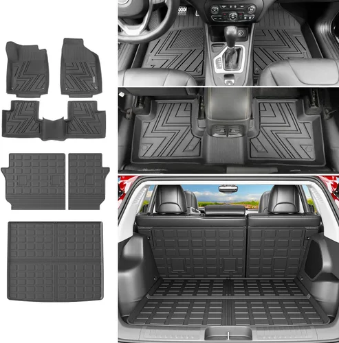 Miniatura 8 de powoq Tapete de suelo compatible con Honda Pilot 2016-2022 con alfombrilla de respaldo, forro de carga de repuesto para accesorios Honda Pilot
