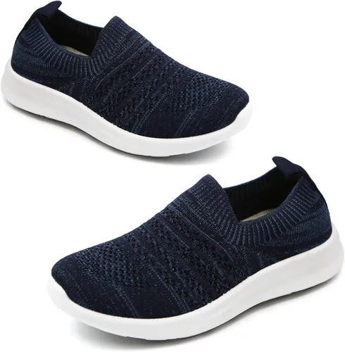 Miniatura 8 de Apawwa Zapatos de correr ligeros para niños, color rosa/azul/azul marino/negro, zapatos para caminar para niños pequeños/niños grandes