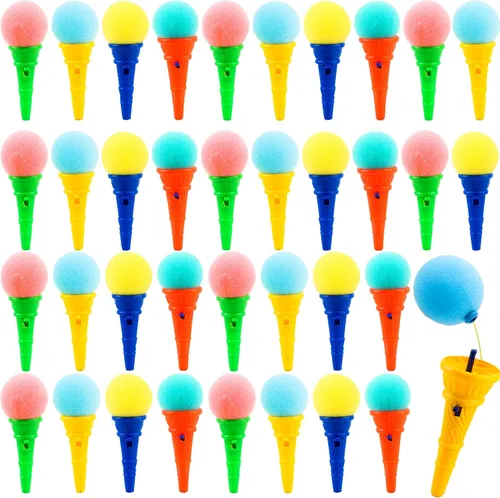40 piezas de juguete de disparos de helado de 4 pulgadas de cono de helado de espuma de juguete para niños, regalos de fiesta de cumpleaños, premios
