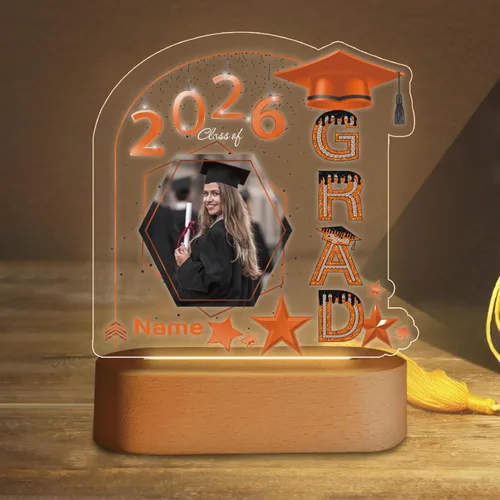 Miniatura 26 de Regalos de graduación personalizados luz nocturna con nombre de foto, lámpara LED de graduación personalizada 2026 para mujeres y hombres, regalos