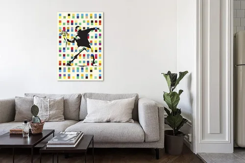 Miniatura 3 de Jaxson Rea "Rage, Flower Thrower Retro Gallery Wrapped Canvas by, 24" x 36