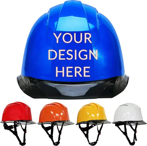 Miniatura 7 de Casco duro personalizado con suspensión, Cascos duros ajustables de construcción con trinquete, Casco duro personalizable, Añade tu/logo/texto/foto