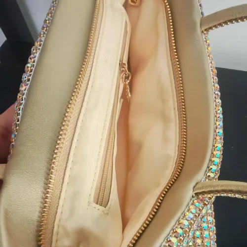 Miniatura 4 de Bolso de mano transparente con diamantes de imitación para mujer, monederos de noche de cristal con asa para boda, fiesta, baile de graduación