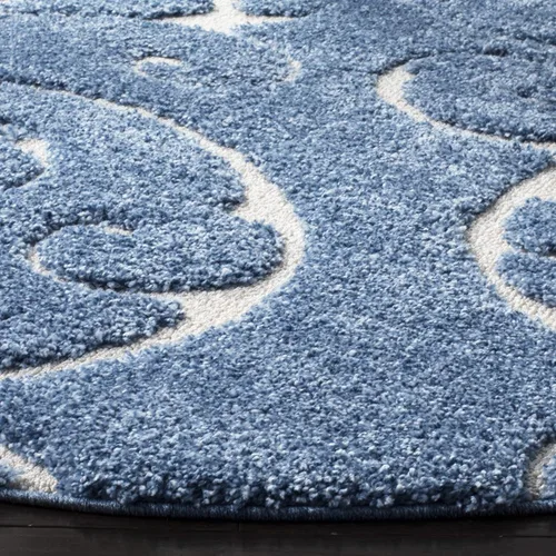 Miniatura 7 de SAFAVIEH - Colección Florida Shag SG455, alfombra afelpada de 8 pies x 10 pies, diseño de vides enrolladas y espirales elegantes, 1.2 pulgadas