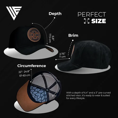 Miniatura 29 de Urban Effort Gorra trasera de malla, para hombres y mujeres, gorra de béisbol de 5 paneles, gran cierre a presión para caza y senderismo