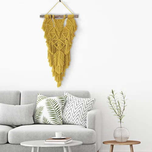 Miniatura 5 de ZUEXT - Cordón de algodón de macramé de 0.197 in x 328 yardas, cuerda trenzada de jengibre natural hecha a mano, 4 hebras, cuerda de punto