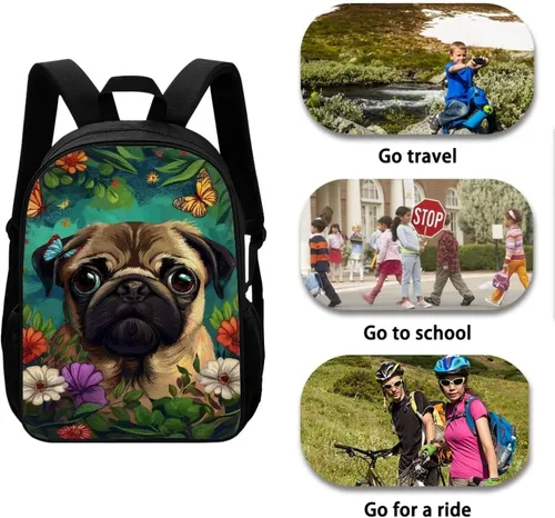 Miniatura 40 de HUGS IDEA Los animales frescos 3D niños escuela libro bolsa niños impresión mochilas, Baloncesto, Moderno