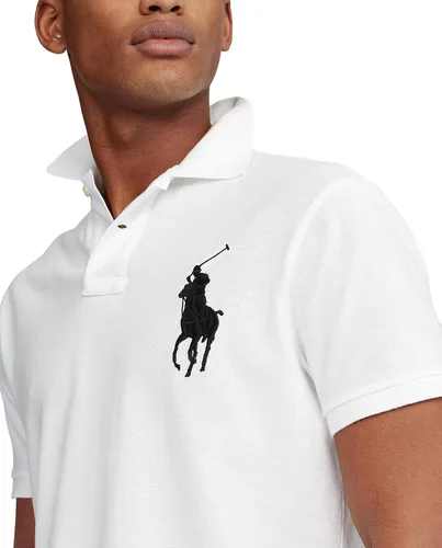Miniatura 2 de POLO RALPH LAUREN Polo de malla de ajuste entallado para hombre Big Pony, Amarillo Hampton.