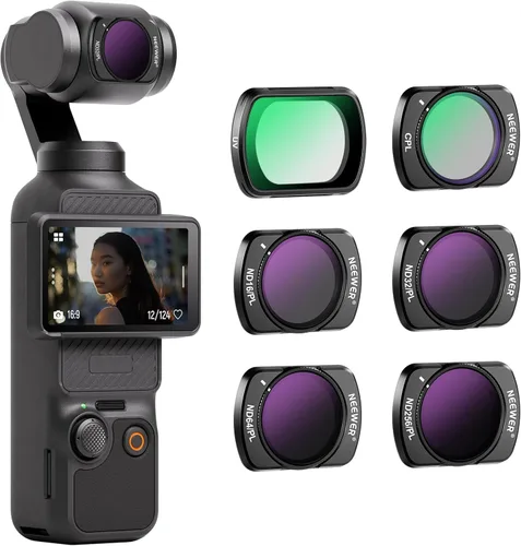 Miniatura 21 de NEEWER ND & CPL Kit de Filtros para Pocket 3 (Paquete de 3), ND4 ND8 CPL Juego de Filtros Polarizadores de Densidad Neutra Magnéticos con Vidrio