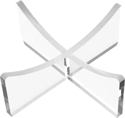 Miniatura 9 de Soporte de pelota acrílico grande HEMYLU 4.7x2.6 Pulgadas, paquete de 2 soportes de exhibición para fútbol, baloncesto, fútbol, claro, soporte