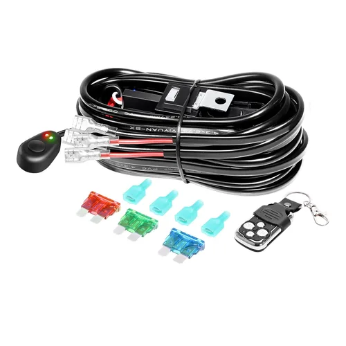 Miniatura 15 de RIGIDON Kit de mazo de cables de barra de luz LED, interruptor basculante de 12 V, 18 AWG, relé de alimentación, cable automotriz para barra de luz