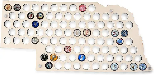 Miniatura 30 de Torched Mapa de tapa de cerveza de Virginia Occidental, soporte de tapa de cerveza de los Estados Unidos, decoración de pared, regalo para amantes