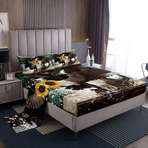 Miniatura 38 de Juego de sábanas con estampado camuflaje de la bandera estadounidense tamaño King, de Castle Fairy. Juego de ropa de cama de lujo de microfibra