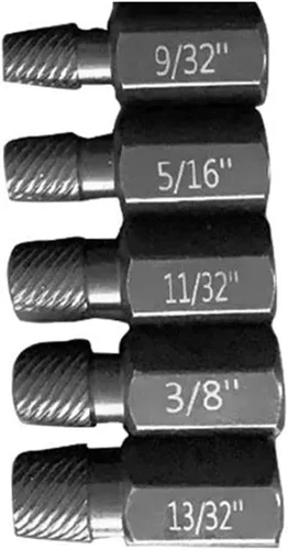 Miniatura 9 de Juego de extractor de tornillos y pernos, 10 piezas de extractor de tornillos y tuercas, herramienta de extracción de pernos hexagonales, para A+b