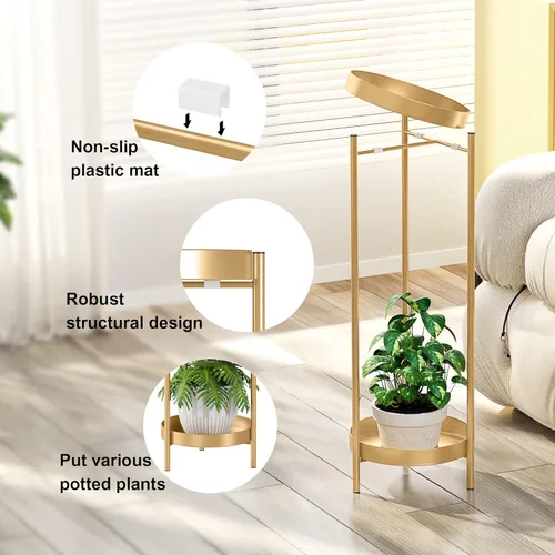Miniatura 4 de Soporte para Plantas Macetas para Plantas Soportes de Interior – Soporte de Metal para Macetas de Flores Estante para Plantas para Múltiples