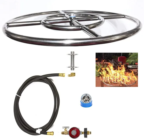 Miniatura 10 de Kit completo LP básico para parrillada con quemador de acero inoxidable 316